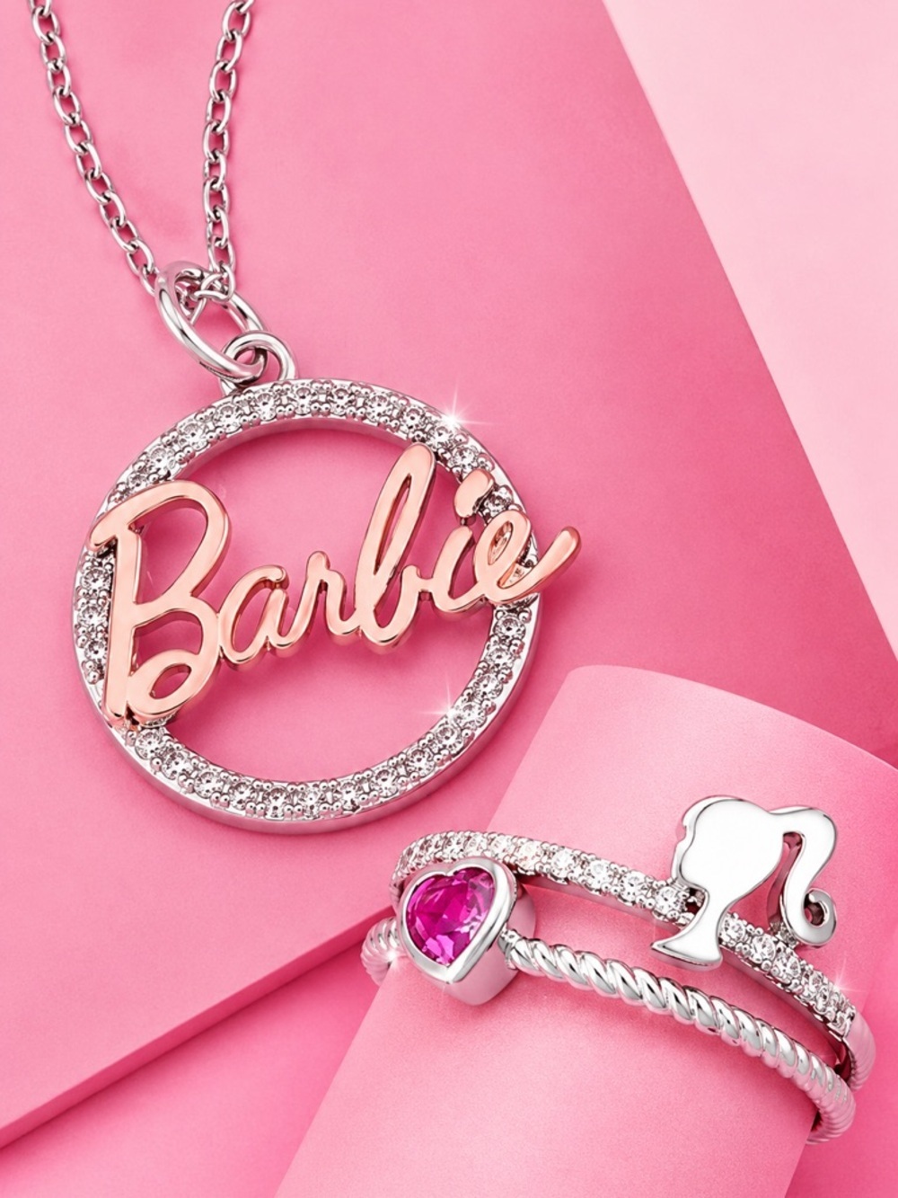 Barbie Charmed Aroma Necklace & Ring Set Limited Edition Barbiecore